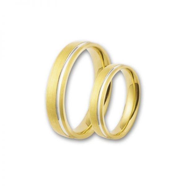 Argollas de matrimonio en oro amarillo de 18k